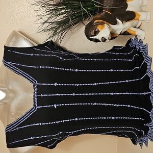 Dress barn collection sleeveless black w/ purple rhinestones. Size medium